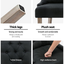 Load image into Gallery viewer, Chair - Dining - French Provincial - Retro Cafe - Wood/Fabric - Black
