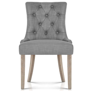 Artiss French Provincial Dining Chair - Grey