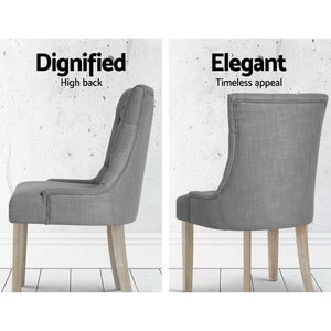 Artiss French Provincial Dining Chair - Grey