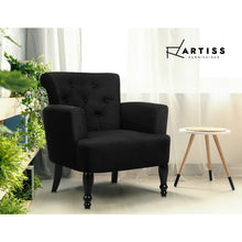 Load image into Gallery viewer, Artiss French Lorraine Chair Retro Wing - Black
