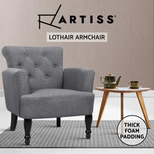 Load image into Gallery viewer, Artiss French Lorraine Chair Retro Wing - Grey
