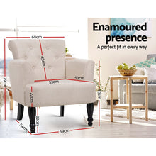 Load image into Gallery viewer, Artiss French Lorraine Chair Retro Wing - Taupe
