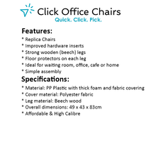 Load image into Gallery viewer, 2x Waiting Room Chairs - Retro - Beech - Fabric - Light Grey
