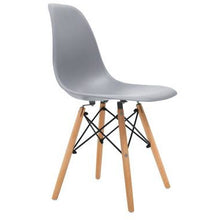 Load image into Gallery viewer, 4x Retro Replica Eames Chairs - Wood/Beech Legs - Grey
