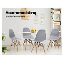 Load image into Gallery viewer, 4x Retro Replica Eames Chairs - Wood/Beech Legs - Grey
