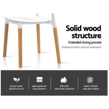 Load image into Gallery viewer, 4x Belloch Replica Dining Chairs - Wood/Beech Legs - Stackable - White

