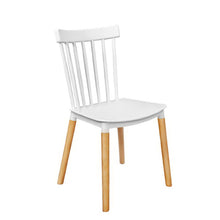 Load image into Gallery viewer, 4x Replica Retro Chairs - Beech Wooden Legs - Stackable - White

