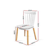 Load image into Gallery viewer, 4x Replica Retro Chairs - Beech Wooden Legs - Stackable - White
