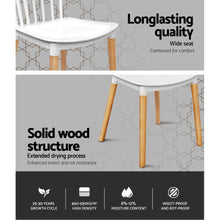 Load image into Gallery viewer, 4x Replica Retro Chairs - Beech Wooden Legs - Stackable - White
