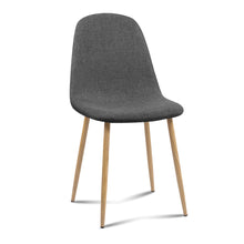 Load image into Gallery viewer, 4x Adamas Chairs - Fabric - Iron Legs - Dark Grey
