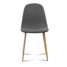 Load image into Gallery viewer, 4x Adamas Chairs - Fabric - Iron Legs - Dark Grey
