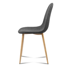 Load image into Gallery viewer, 4x Adamas Chairs - Fabric - Iron Legs - Dark Grey
