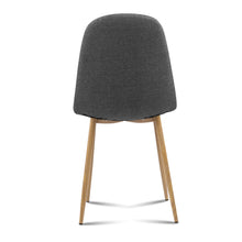 Load image into Gallery viewer, 4x Adamas Chairs - Fabric - Iron Legs - Dark Grey
