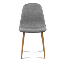 Load image into Gallery viewer, 4x Adamas Chairs - Fabric - Iron Legs - Light Grey
