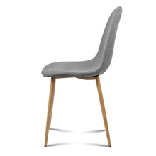 Load image into Gallery viewer, 4x Adamas Chairs - Fabric - Iron Legs - Light Grey
