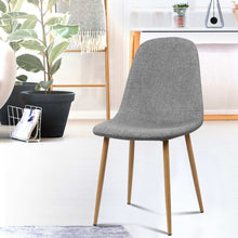 Load image into Gallery viewer, 4x Adamas Chairs - Fabric - Iron Legs - Light Grey
