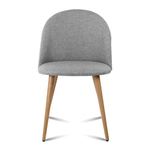 Load image into Gallery viewer, 2x Brody Dining or Waiting Chairs - Fabric - Iron Legs - Light Grey
