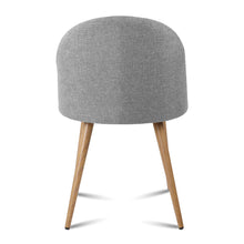 Load image into Gallery viewer, 2x Brody Dining or Waiting Chairs - Fabric - Iron Legs - Light Grey
