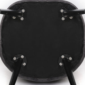 Modern Dining or Waiting Room Chair - Velvet - Iron Legs - Dark Grey