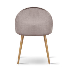 Load image into Gallery viewer, 2x Modern Dining or Waiting Room Chairs - Velvet - Iron Legs - Light Grey

