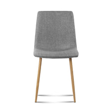 Load image into Gallery viewer, 4x Collins Dining or Waiting Chairs - Fabric - Iron Legs - Light Grey
