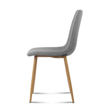 Load image into Gallery viewer, 4x Collins Dining or Waiting Chairs - Fabric - Iron Legs - Light Grey
