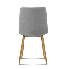 Load image into Gallery viewer, 4x Collins Dining or Waiting Chairs - Fabric - Iron Legs - Light Grey

