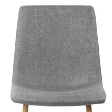 Load image into Gallery viewer, 4x Collins Dining or Waiting Chairs - Fabric - Iron Legs - Light Grey
