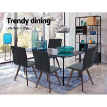 Load image into Gallery viewer, Artiss 2x Dining Chairs Retro Chair New metal Legs High Back PU Leather Black
