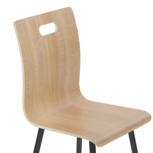 Load image into Gallery viewer, 4x Dining Chairs - Metal Legs - Wood Grain
