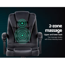 Load image into Gallery viewer, Massage Chair &amp; Office Chair &amp; Gaming Chair - Electric - PU Leather - Recliner - Black
