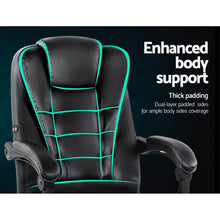 Load image into Gallery viewer, Massage Chair &amp; Office Chair &amp; Gaming Chair - Electric - PU Leather - Recliner - Black
