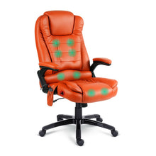 Load image into Gallery viewer, 8 Point PU Leather Reclining Massage Chair - Amber
