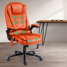 Load image into Gallery viewer, 8 Point PU Leather Reclining Massage Chair - Amber
