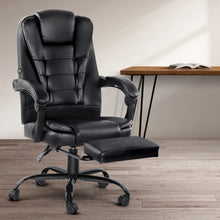 Load image into Gallery viewer, Artiss Electric Massage Office Chairs Recliner Computer Gaming Seat Footrest Black
