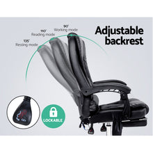 Load image into Gallery viewer, Massage Chair - 8 Massage Points - 5 Vibration Modes - 3 Timer Settings - 4 Intensity Levels - Reclining - Black
