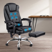 Load image into Gallery viewer, Massage Chair - 8 Massage Points - 5 Vibration Modes - 3 Timer Settings - 4 Intensity Levels - Reclining - Black
