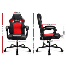Load image into Gallery viewer, Artiss Massage Office Chair Gaming Computer Seat Recliner Racer Red
