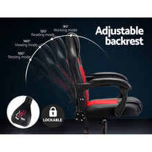 Load image into Gallery viewer, Artiss Massage Office Chair Gaming Computer Seat Recliner Racer Red
