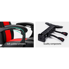 Load image into Gallery viewer, Artiss Massage Office Chair Gaming Computer Seat Recliner Racer Red
