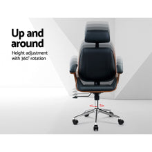 Load image into Gallery viewer, Artiss Wooden Office Chair Computer Gaming Chairs Executive Leather Black
