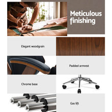 Load image into Gallery viewer, Artiss Wooden Office Chair Computer Gaming Chairs Executive Leather Black

