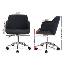 Load image into Gallery viewer, Artiss Wooden Office Chair Computer Gaming Chairs Executive Fabric Grey
