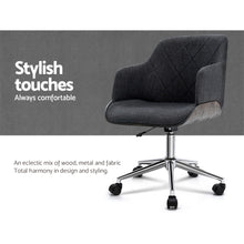 Load image into Gallery viewer, Artiss Wooden Office Chair Computer Gaming Chairs Executive Fabric Grey
