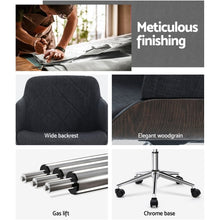 Load image into Gallery viewer, Artiss Wooden Office Chair Computer Gaming Chairs Executive Fabric Grey
