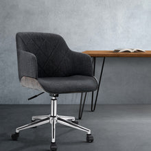 Load image into Gallery viewer, Artiss Wooden Office Chair Computer Gaming Chairs Executive Fabric Grey
