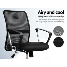 Load image into Gallery viewer, Office Chair - Gaming Chair - Tilt - Adjustable - Executive Mesh - Mid Back - Black
