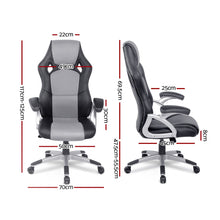 Load image into Gallery viewer, Gaming Chair Office Chair - PU Leather - Racing Style - 2 Colours - Black/White &amp; Black/Grey
