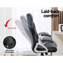 Load image into Gallery viewer, Gaming Chair Office Chair - PU Leather - Racing Style - 2 Colours - Black/White &amp; Black/Grey
