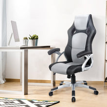 Load image into Gallery viewer, Gaming Chair Office Chair - PU Leather - Racing Style - 2 Colours - Black/White &amp; Black/Grey
